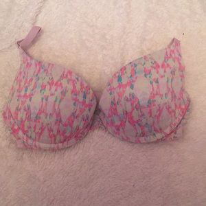 Bright pink bra